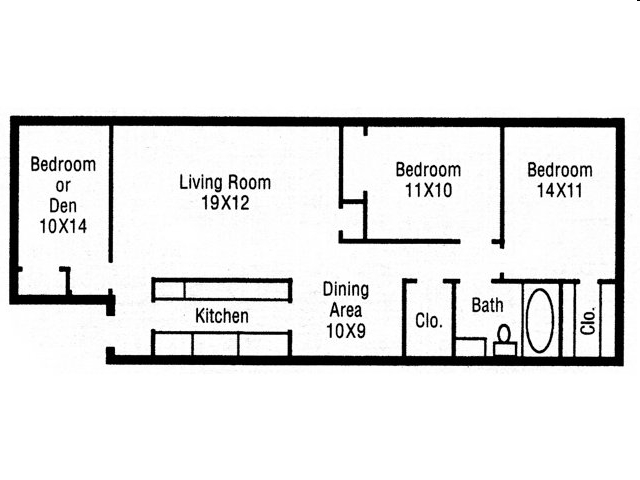 3BR/1BA - Copper Croft Apartments