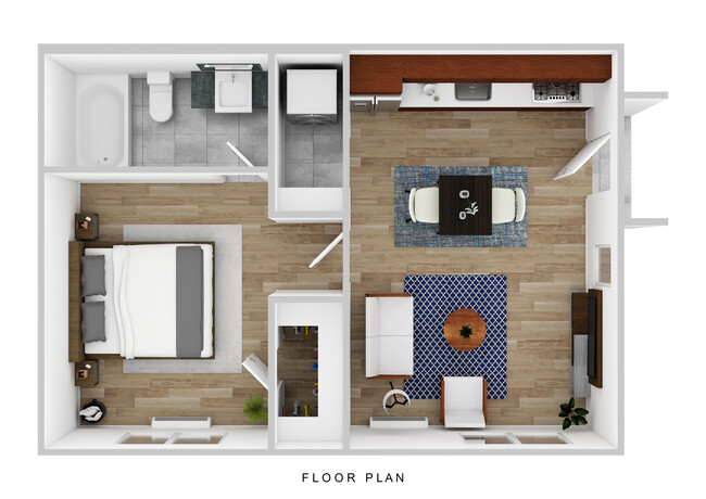 1 Bedroom floorplan - Solo Brightside