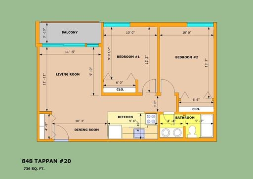 2HAB/1BA - Park Terrace Apartments