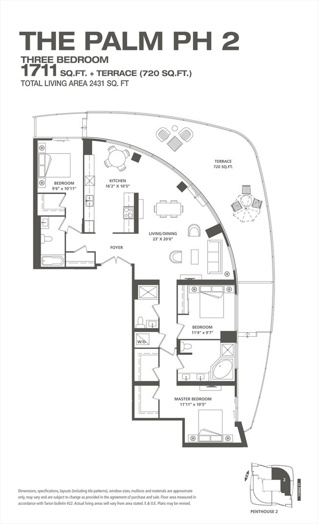 3BR/3BA - The Palm