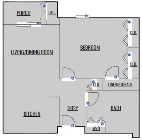 Blue Springs y terraza Orleans 1x1 - Blue Springs Village Apartments