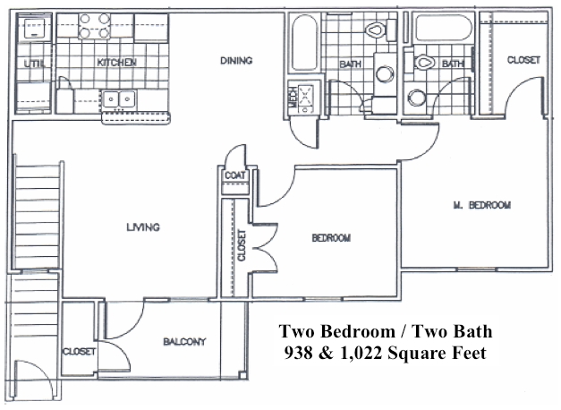 Dos habitaciones/dos baños - Mill Creek Village