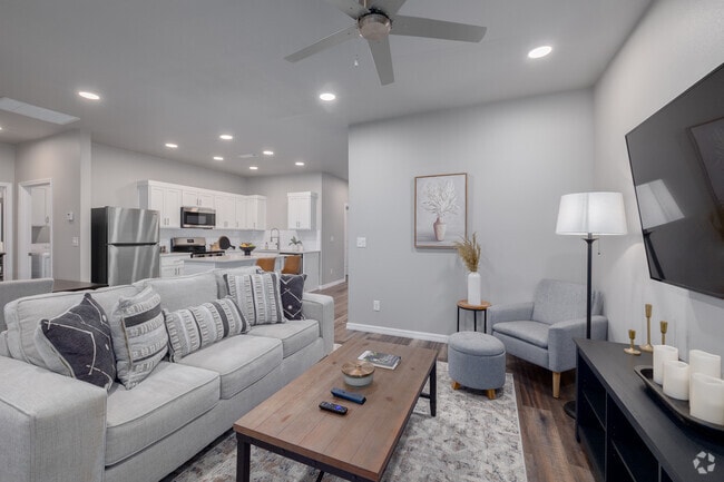 2BR, 2BA - 1,282SF - Living Room - The Villas at Palecero