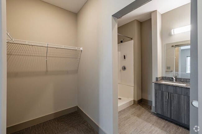 2BD, 2BA - 900SF - Closet and Primary Bathroom - Provident Place