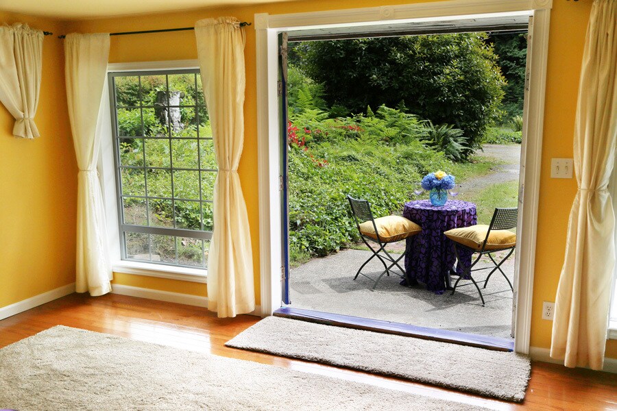 French doors open to patio - 1808 Benson Rd