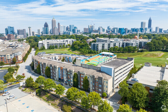 Aerial Context - The Flats at Atlantic Station Student Housing