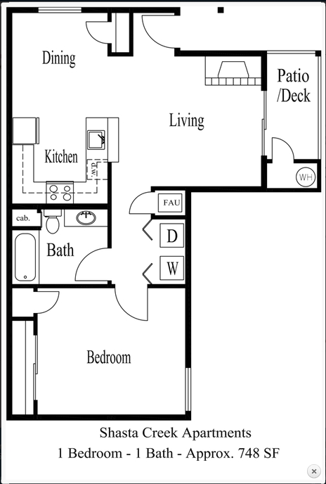 1HAB/1BA - Shasta Creek Apartments