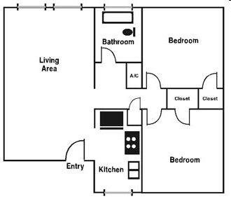 2HAB/1BA - Inman Court Apartments