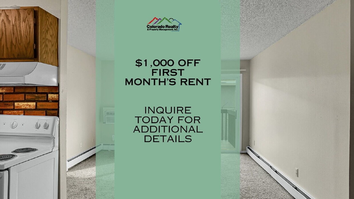 $1,245.95 - 2 Bed, 1 Bath Apartment in Co Springs with Pool and Clubhouse Access! - $1,320.95- 2 Bed, 1 Bath Apartment in Co Springs with Pool and Clubhouse Access!