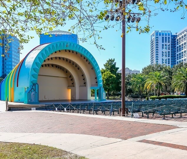 The Walt Disney Amphitheatre is the go-to spot for concerts and events