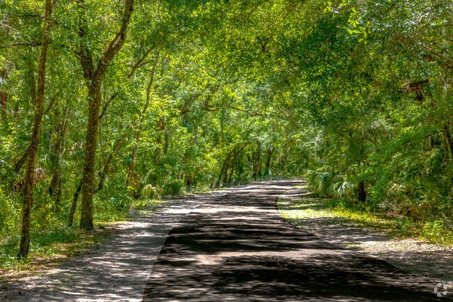 Bikers and hikers can rejoice with an more than 2 miles of trails that loop around Alderman's Ford Park near Keysville, FL.