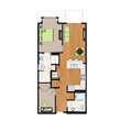 1 Bed / 2 Baths with Den