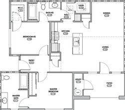 2x2c Floor plan - Luxe Ripon Apartments