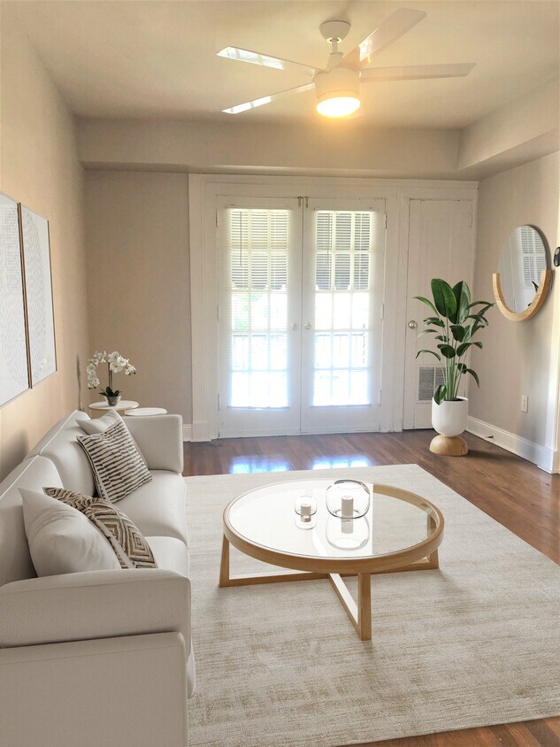 Gorgeous living room space with balcony - 100 Newburn Dr