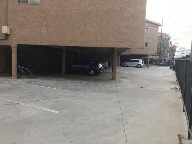 Gated Parking of bldg - Corinth Apartments