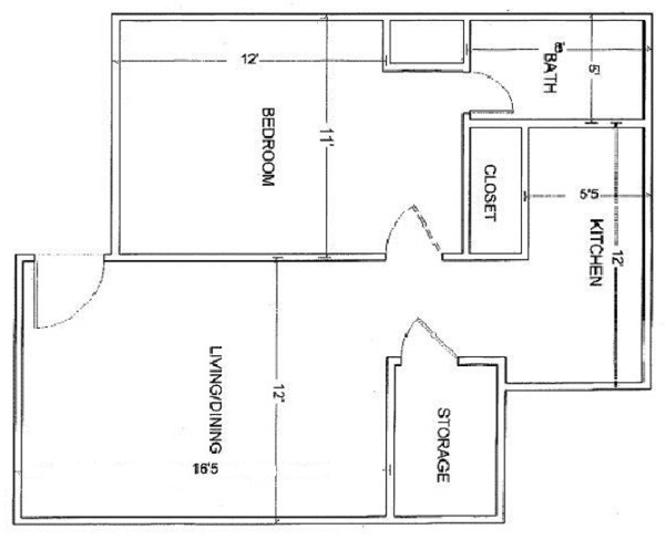 1HAB/1BA - Pershing Park Apartments