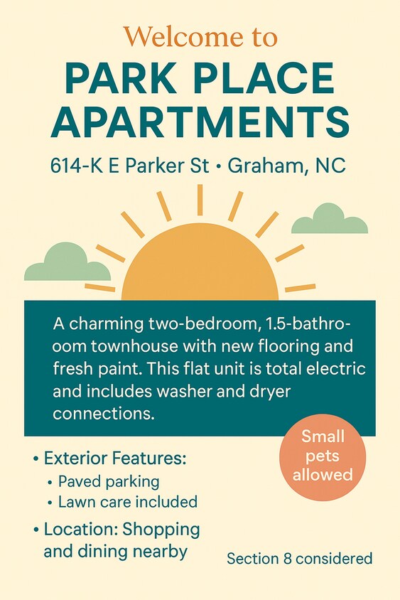 Foto principal - Two bedroom, 1.5 townhouse in Graham (Park...