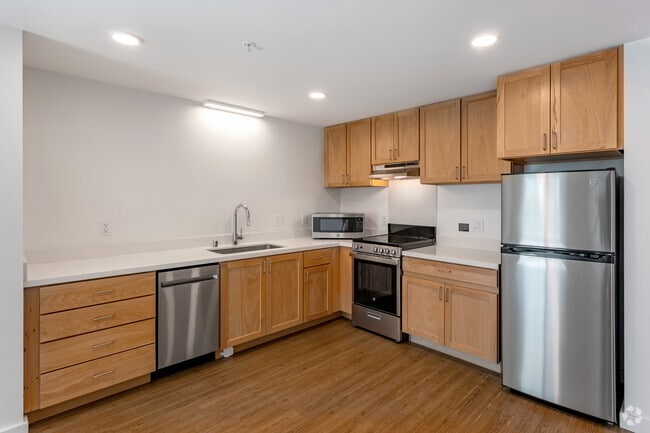 1BR, 1BA - 580SF - Kitchen - Blossom Valley Senior Apartments