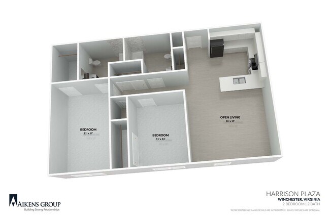 2 HABITACIONES 2 BAÑOS - HARRISON PLAZA RESIDENTIAL