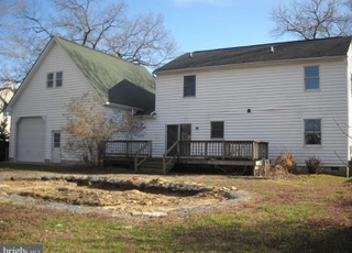 back view of house & garage - 413 Riverview Rd