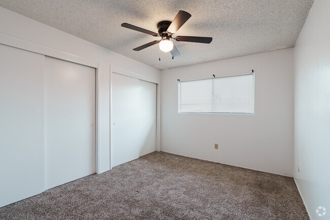1BR, 1BA - 580SF - Bedroom - The Rowan Apartments