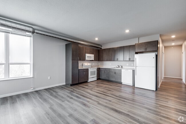 The Parkway - 1BR, 1BA - Kitchen and Living Room - The Parkway