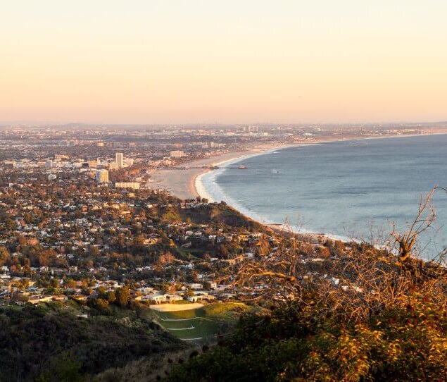 Overlooking the beach from the Santa Monica mountains