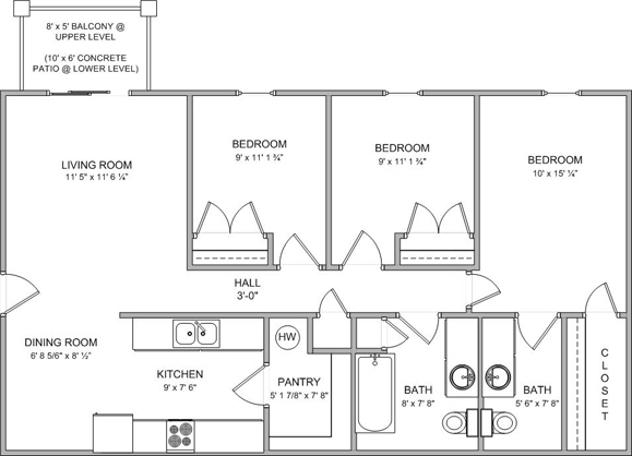 3 HAB/1.5 BA - Maryville Meadows