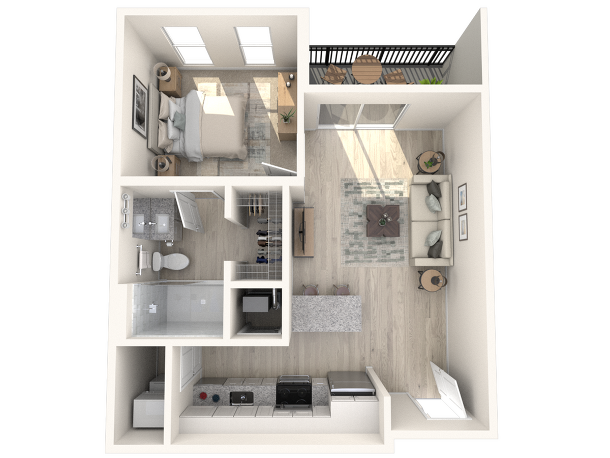 Triton at the Flats – A1.0 | One Bedroom, One Bathroom