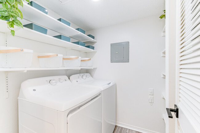 Full-Size Washer & Dryer - Walk-in Pantry & Laundry Room - Diamond Interior - Dylan Apartments