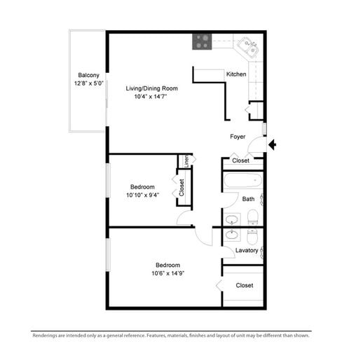 Westbrook Village – 2 Bed 1.5 Bath Style D