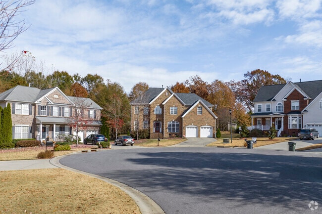 There are large colonial style newly constructed homes in the communities of Clover.