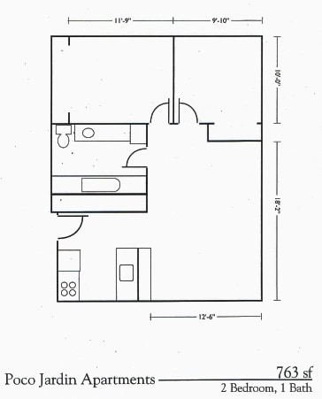 2BR/1BA - Poco Jardin I