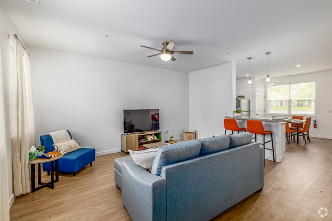 3BR, 3.5BA - 1,651SF - Living Room - The Heights at State College