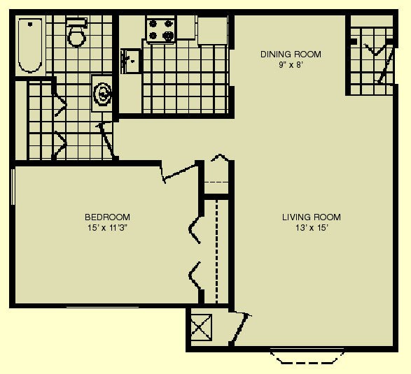 Windsor Place – 112 - 1 Bdrm, 1 Bath, 2nd Floor