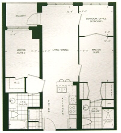 2 chambres/2 salles de bain - Wilshire-on-the-Green