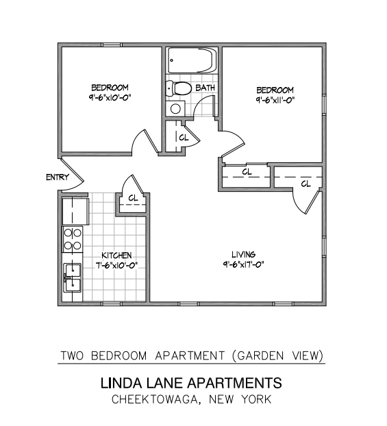 2BR/1BA - Linda Lane Apartments