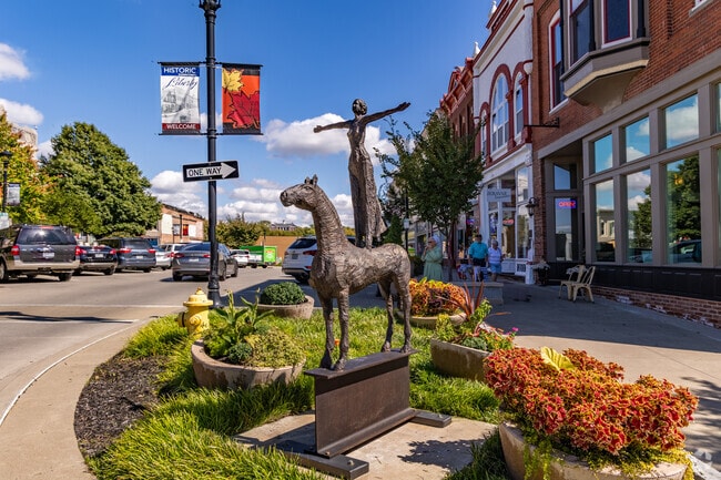 The historic downtown Liberty Square offers small-town charm, local history, and shops.