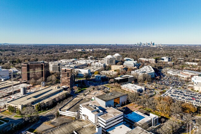 An aerial view of the commercial area in Barclay Downs.
