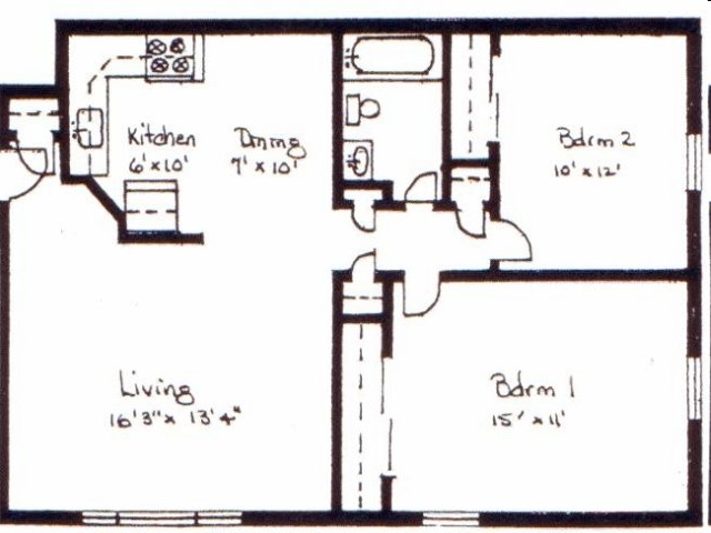 2HAB/1BA - Princeton Apartments