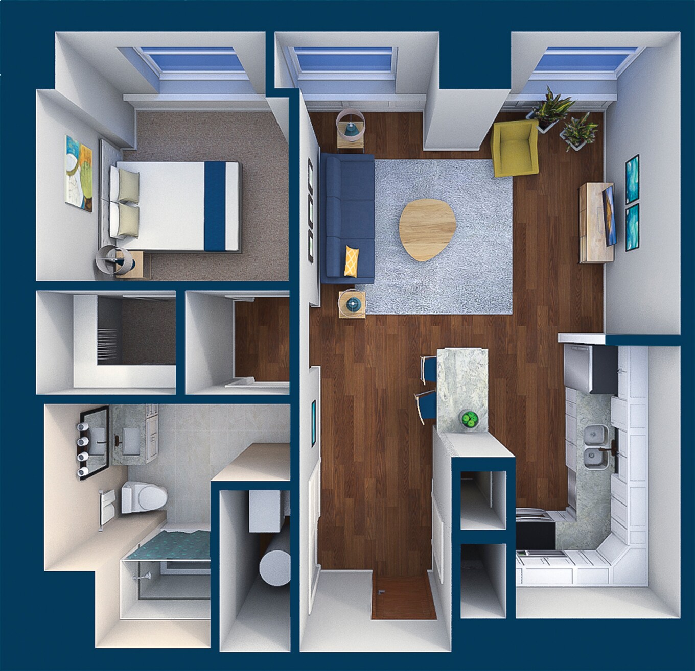 Residences at Leader – Suite Style 06 - 1 Bedroom 1 Bath
