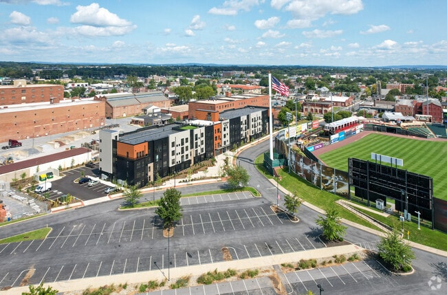 Aerial - Stadium Row Apartments