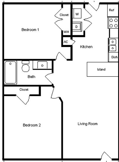 2HAB/1BA - Park West Apartments