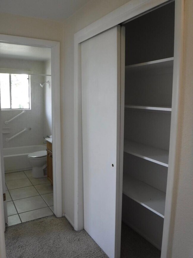 Upstairs bathroom with Linen Closet. - 1273 Moore st