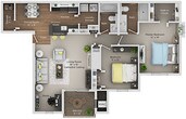 Two Bedroom, Two Bath (C1)