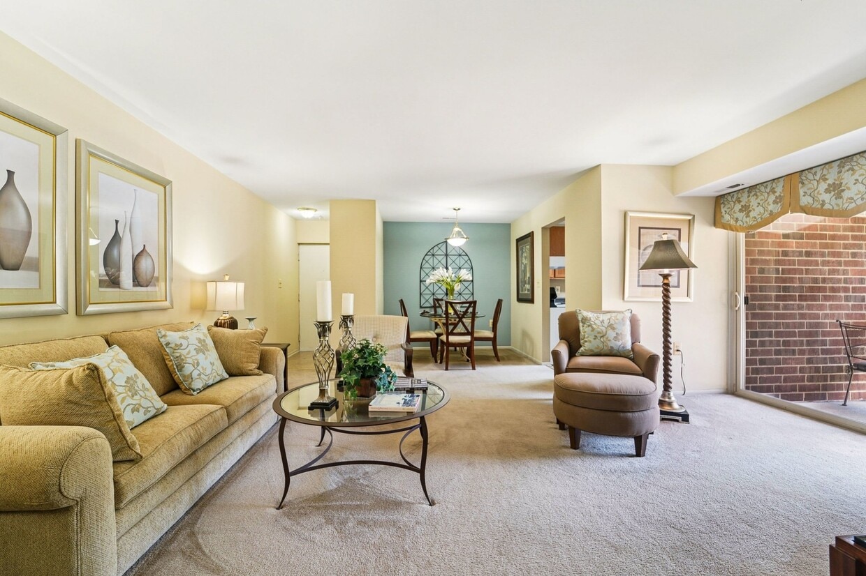 2 Bedroom 947 SF - Living/Dining Area - Autumn Woods Apartments