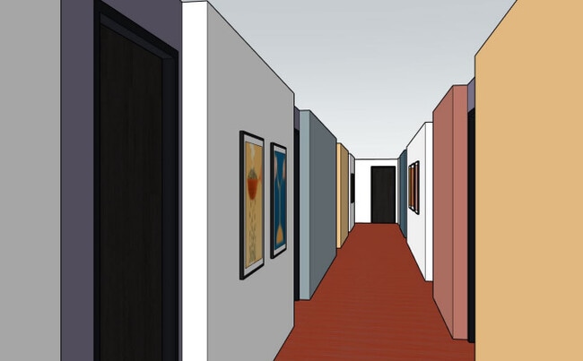 2nd Floor Corridor Rendering - Vicino Madison