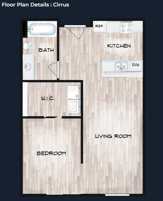 Plano de planta - The Theatre District Flats