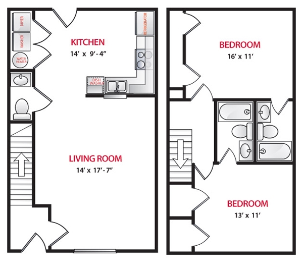 2HAB/2.5BA - Shoal Creek Apartments