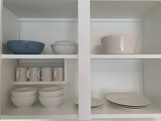 Dishes - not yet fully furnished - 1910 Evans Ave